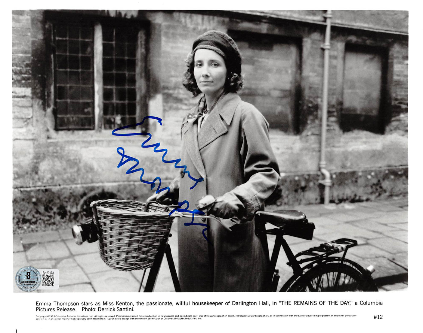 Emma Thompson The Remains of the Day Authentic Signed 8x10 Photo BAS #BN29173