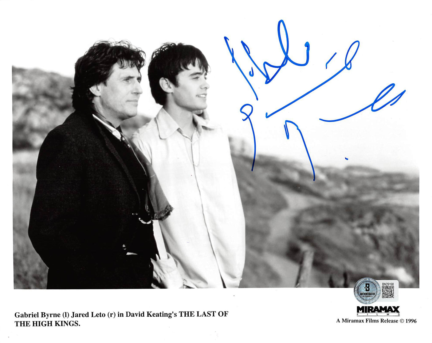Gabriel Byrne & Jared Leto Last of the High Kings Signed 8x10 Photo BAS #BN29198