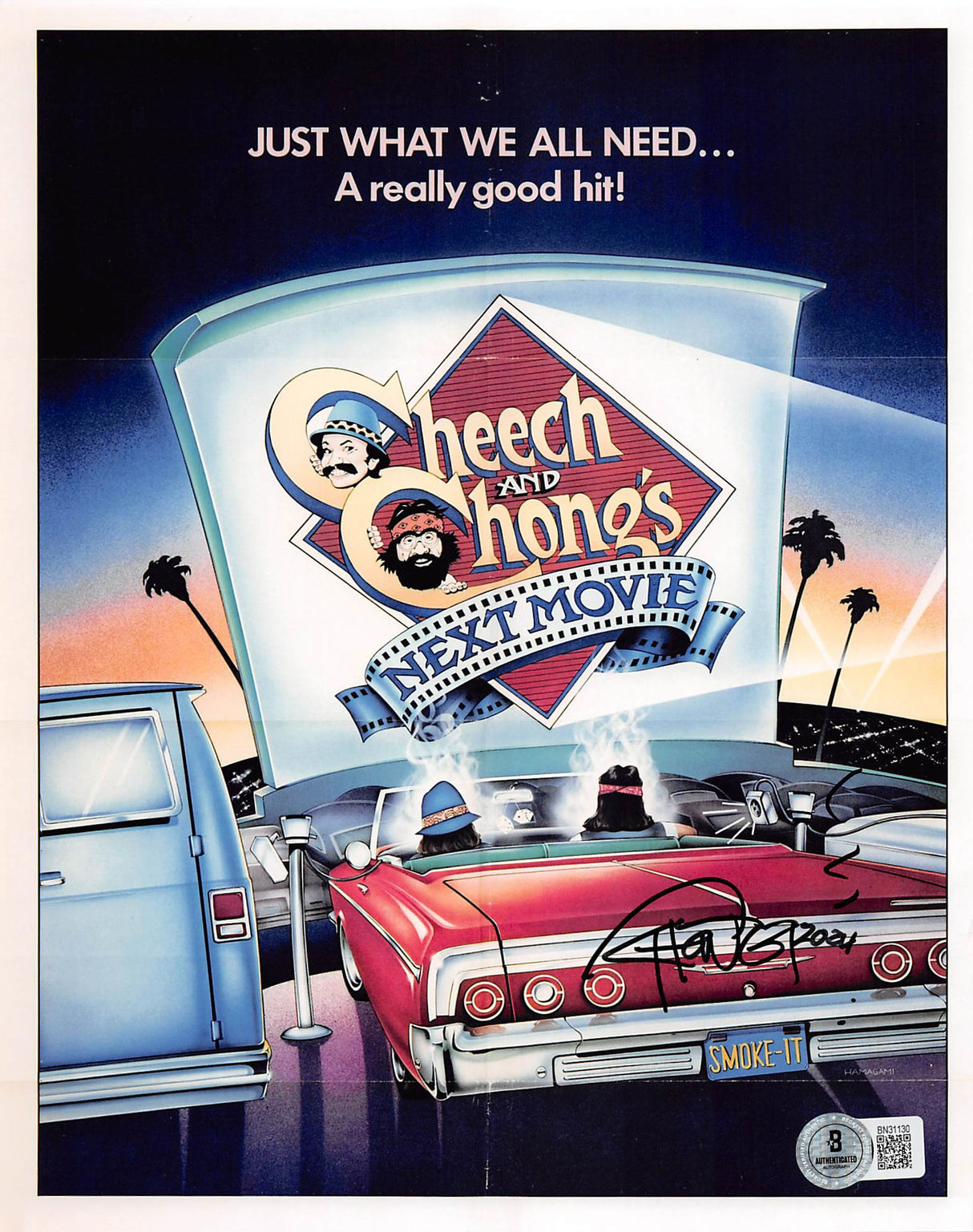 Tommy Chong Cheech & Chong's Next Movie Signed 8x10 Vertical Photo BAS 3