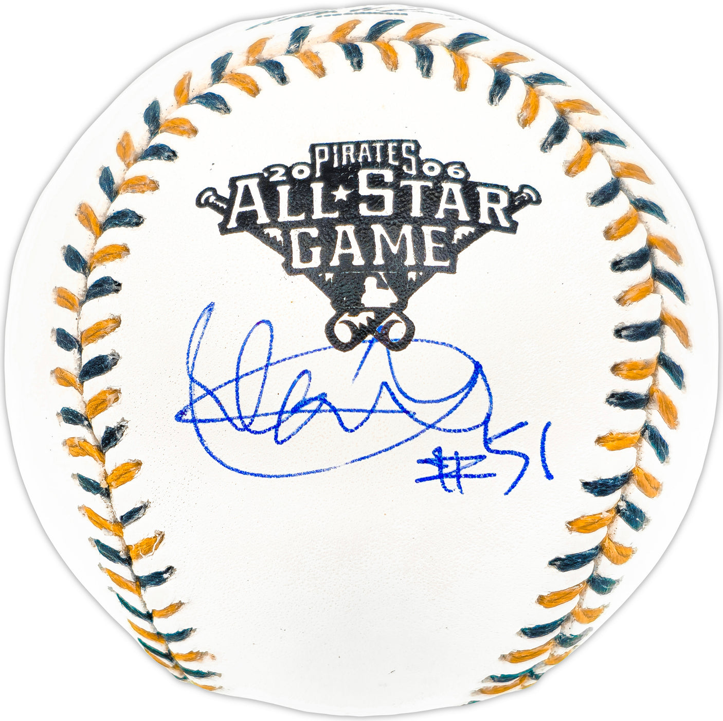 Ichiro Suzuki Autographed Official 2006 All Star Game Logo MLB Game Baseball Seattle Mariners "#51" IS Holo & Beckett BAS Witness QR Stock #238326