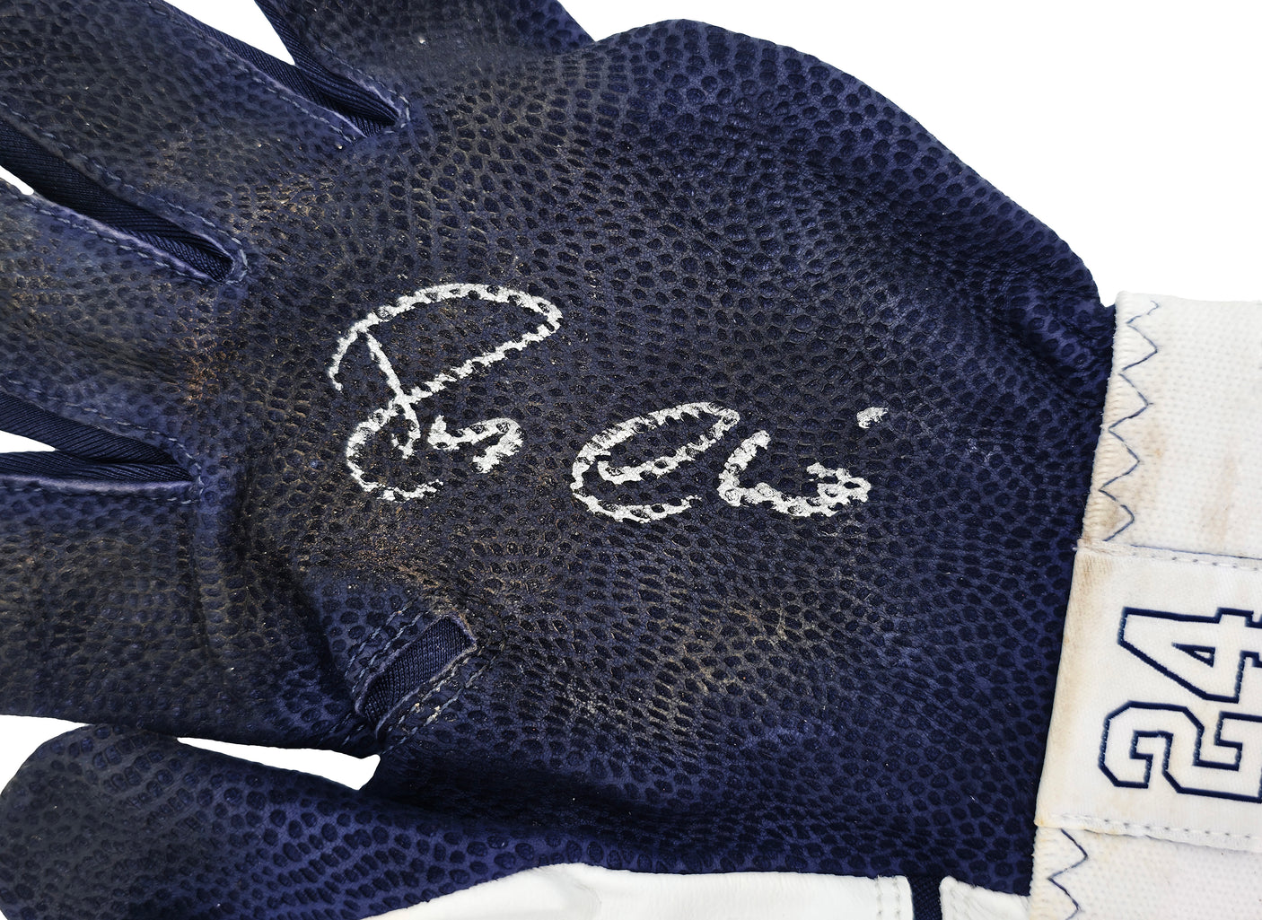 Robinson Cano Autographed Pair of Game Used White & Navy Blue Nike Batting Gloves New York Yankees PSA/DNA Stock #239113