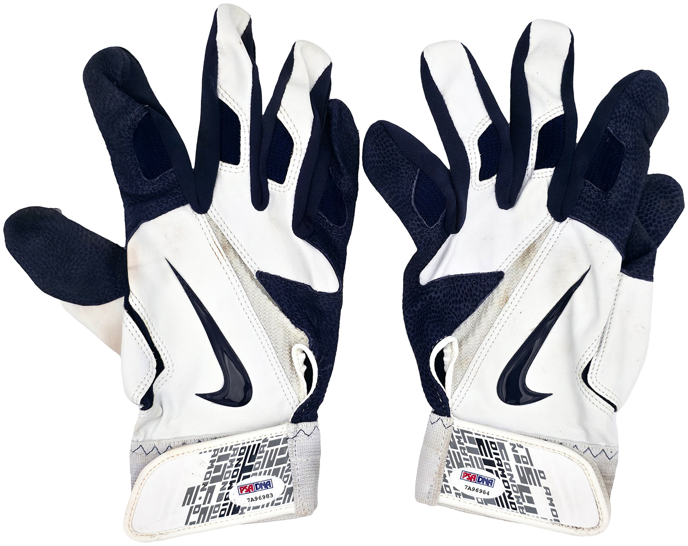 Robinson Cano Autographed Pair of Game Used White & Navy Blue Nike Batting Gloves New York Yankees PSA/DNA Stock #239113