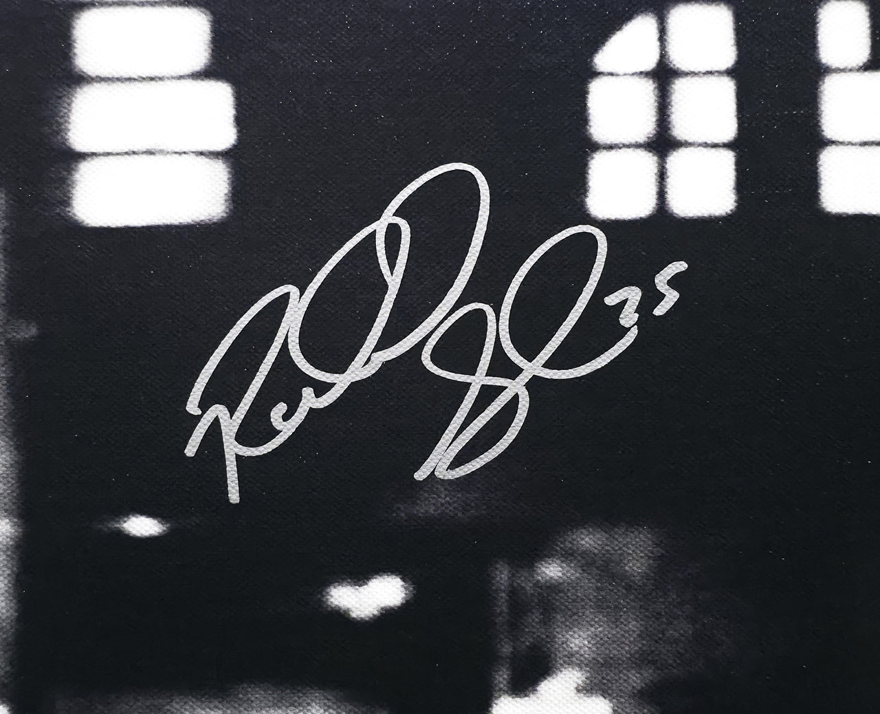 Richard Sherman Autographed Framed 20x30 Canvas Photo Seattle Seahawks The Tip RS Holo Stock #94468