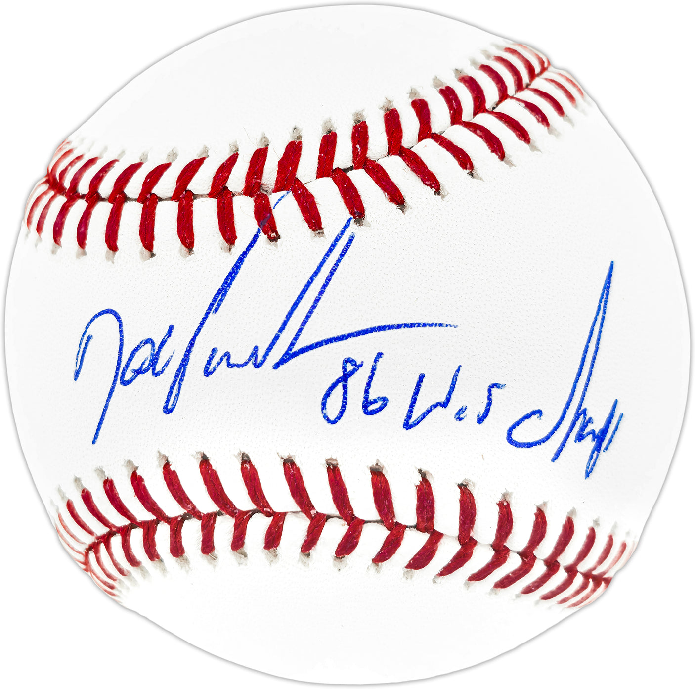 Dwight "Doc" Gooden Autographed Official MLB Baseball New York Mets "86 WS Champs" Beckett BAS Witness Stock #252388
