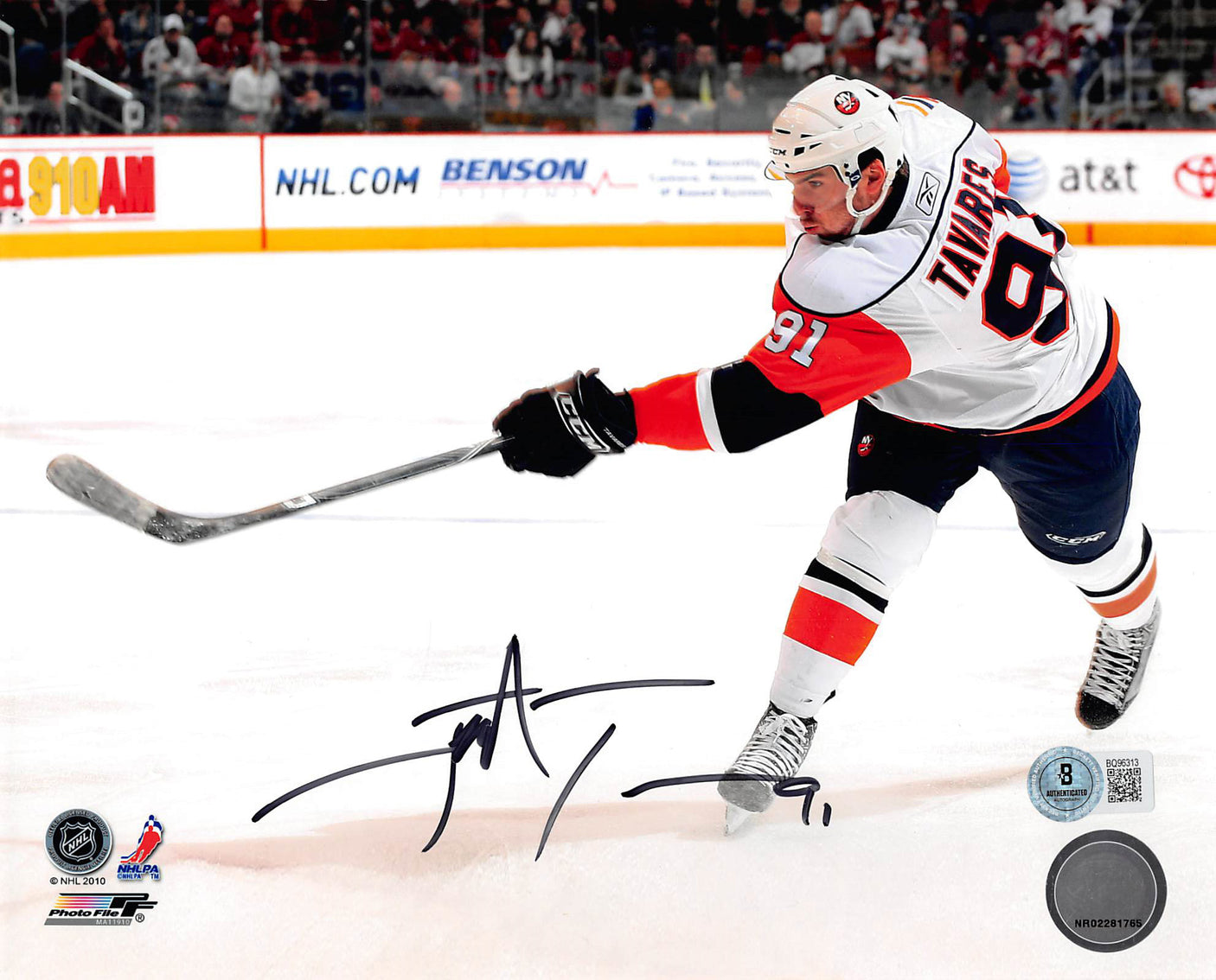 Rangers John Tavares Authentic Signed 8x10 Photo BAS #BQ96313