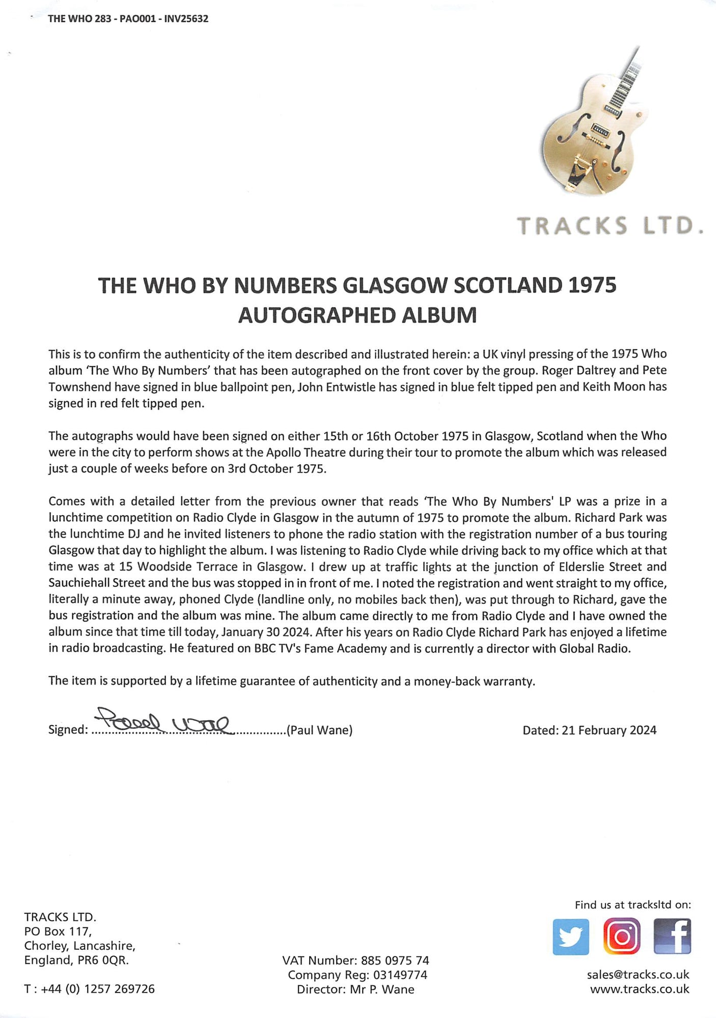 The Who (4) Moon, Entwistle, Townshend & Daltrey Signed Album Cover BAS #AD78263