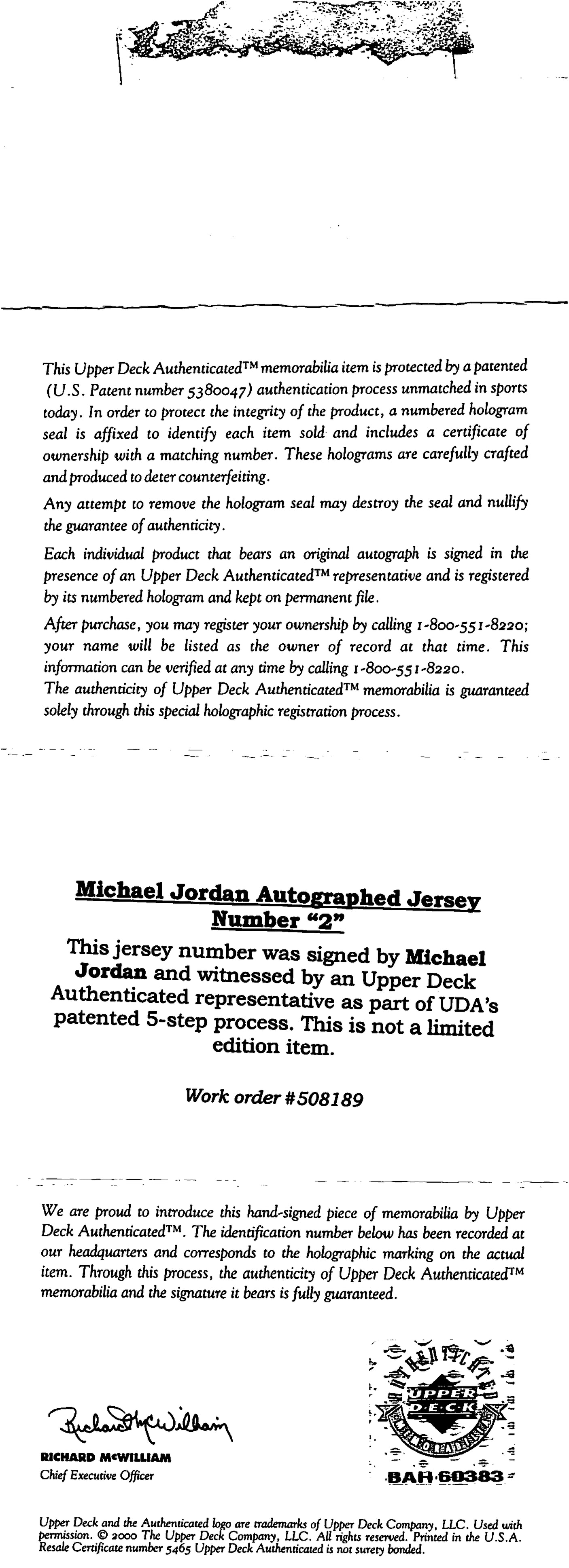 Bulls Michael Jordan Signed 96-97 Black M&N HWC Authentic Jersey UDA #BAH60383