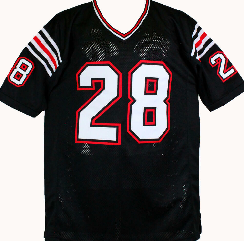 Marshall Faulk Autographed Black College Style STAT Jersey-Beckett W Hologram