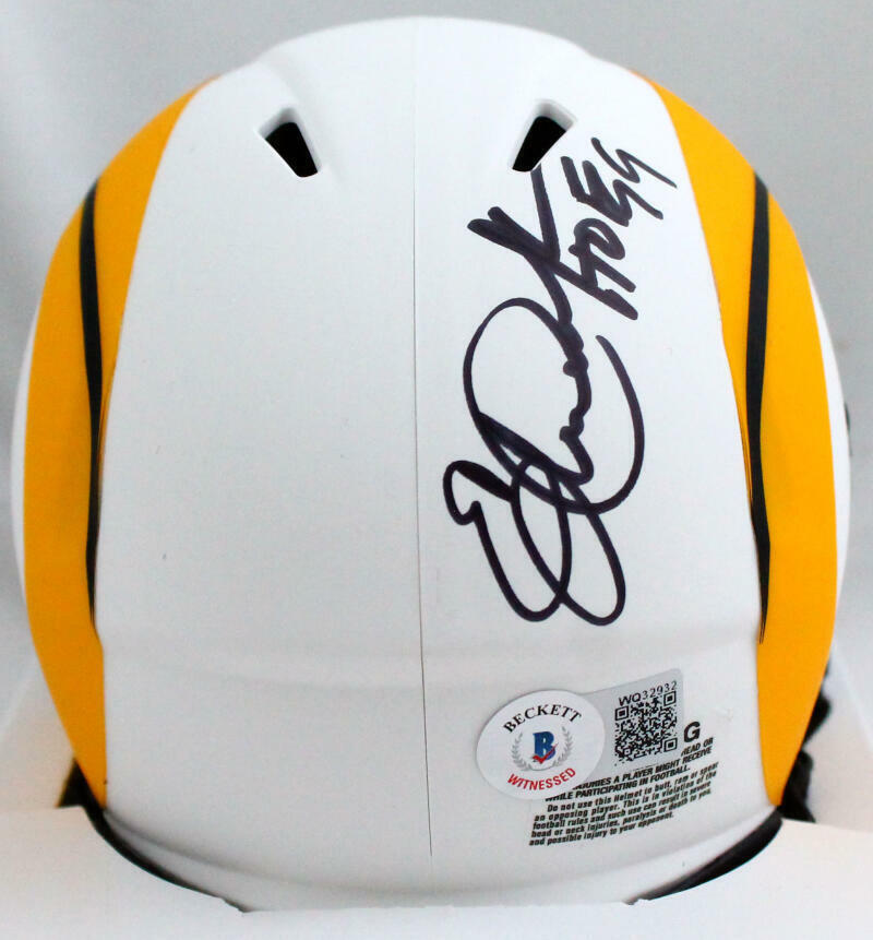 Eric Dickerson Signed LA Rams Lunar Speed Mini Helmet w/ HOF-Beckett W Holo