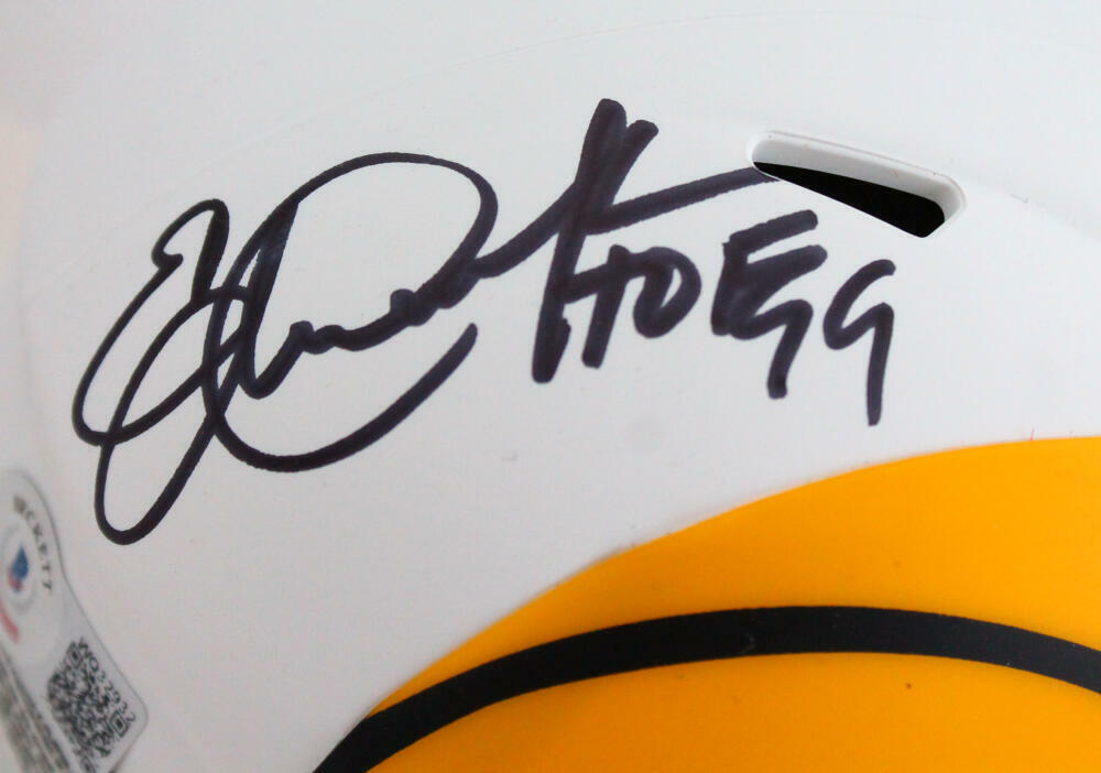 Eric Dickerson Signed LA Rams Lunar Speed Mini Helmet w/ HOF-Beckett W Holo