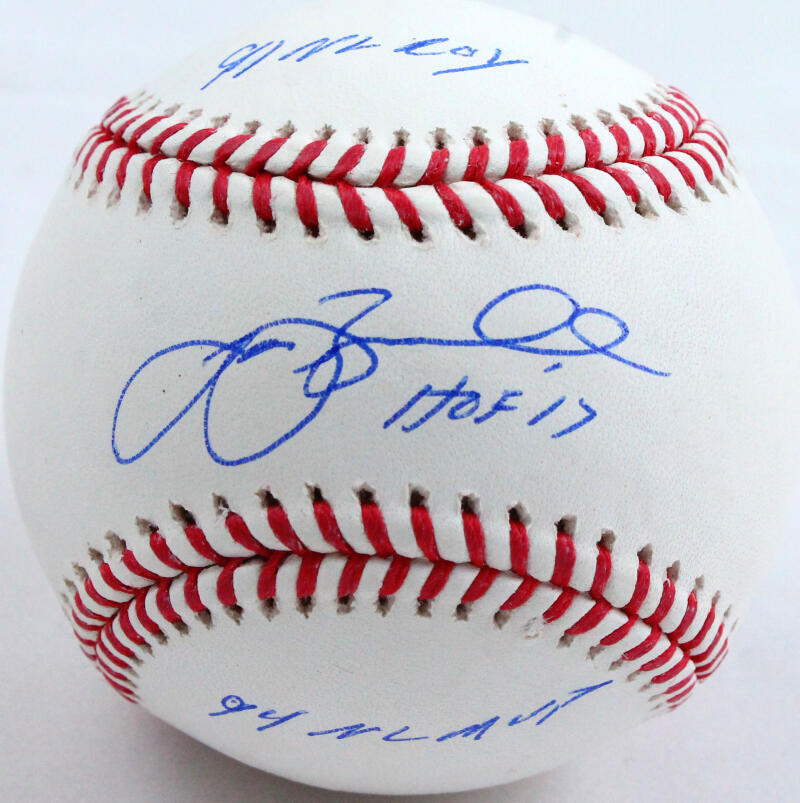 Jeff Bagwell Autographed Rawlings OML Baseball w/3 Insc.- TriStar Auth *Blue