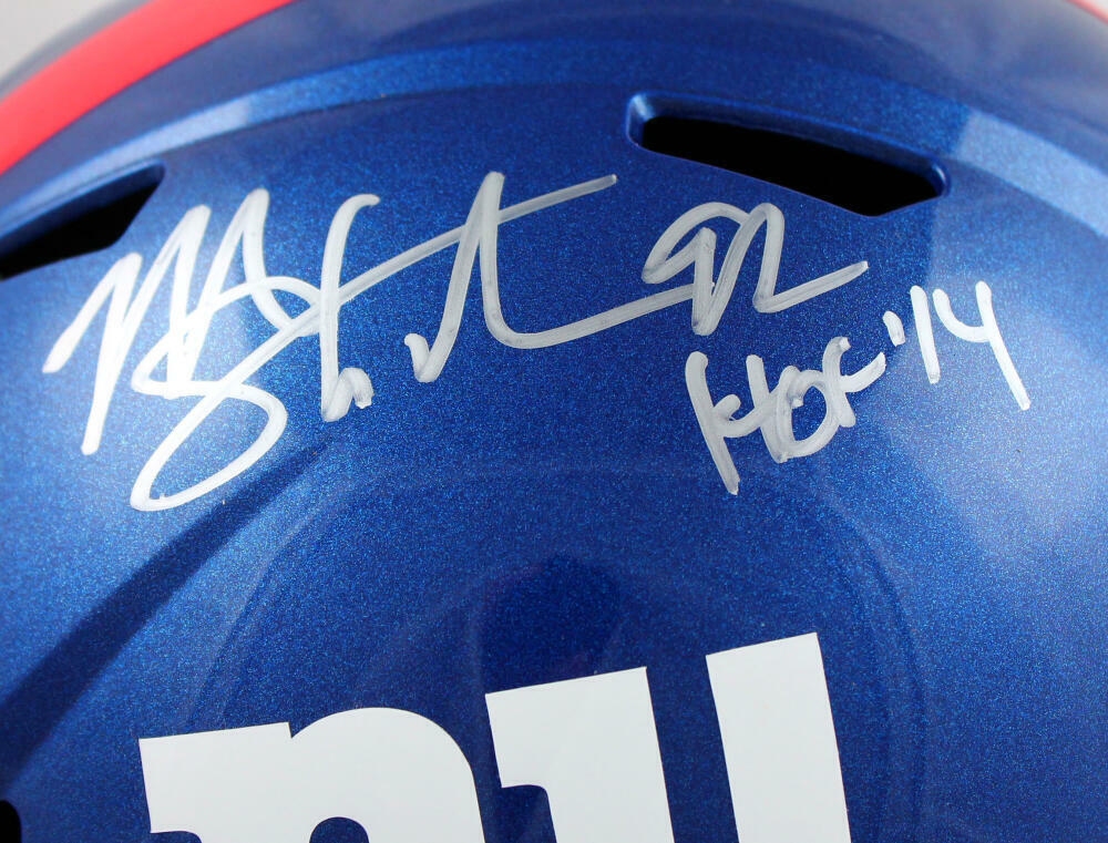 Michael Strahan Autographed NY Giants F/S Speed Helmet w/HOF-Beckett W Hologram