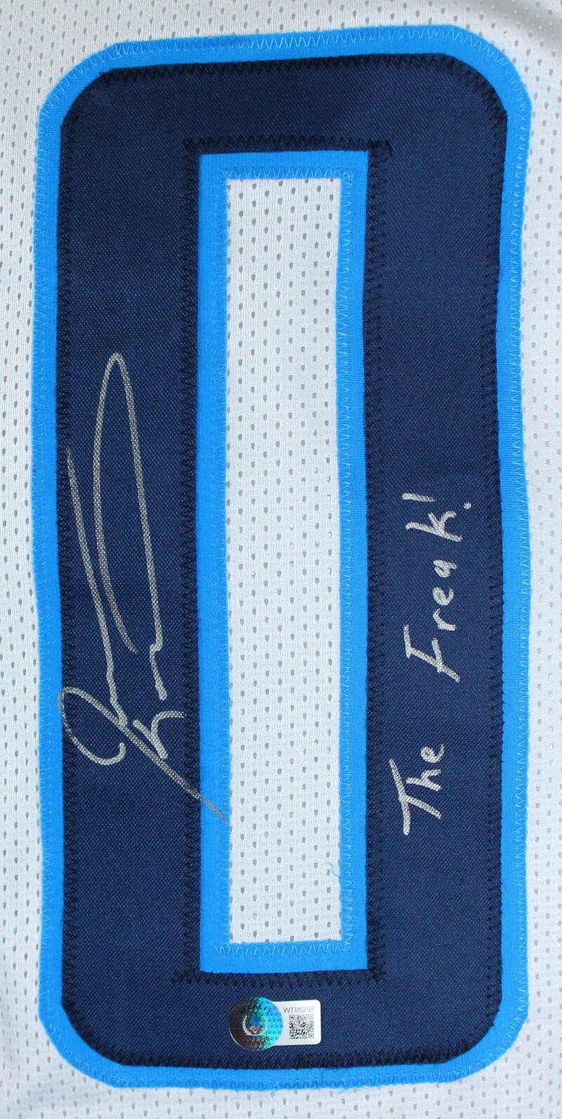 Jevon Kearse Autographed White Pro Style Jersey w/ The Freak-Beckett W Hologram