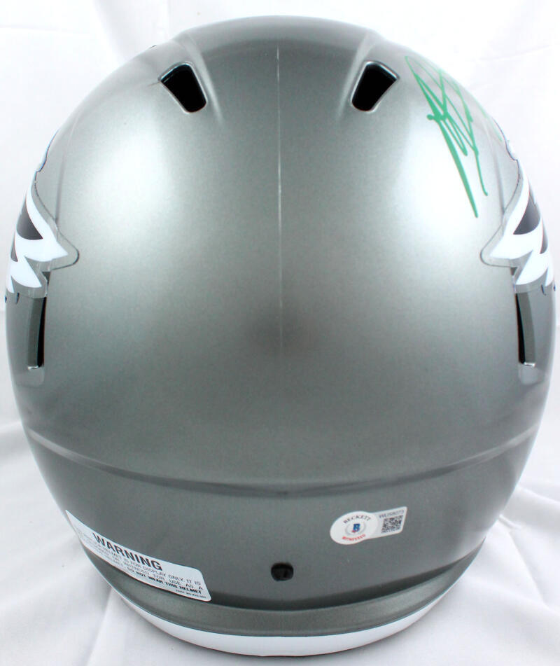 Miles Sanders Autographed Philadelphia Eagles F/S Flash Speed Helmet-BAWHologram