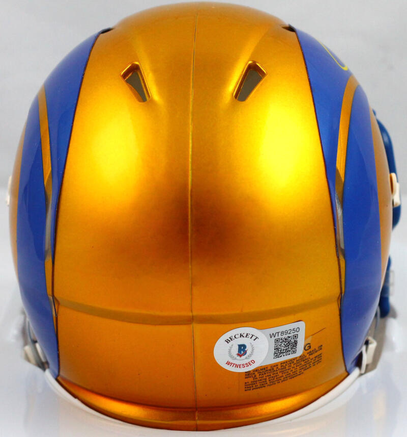 Odell Beckham Jr. Autographed Los Angeles Rams Flash Speed Mini Helmet-BAW Holo