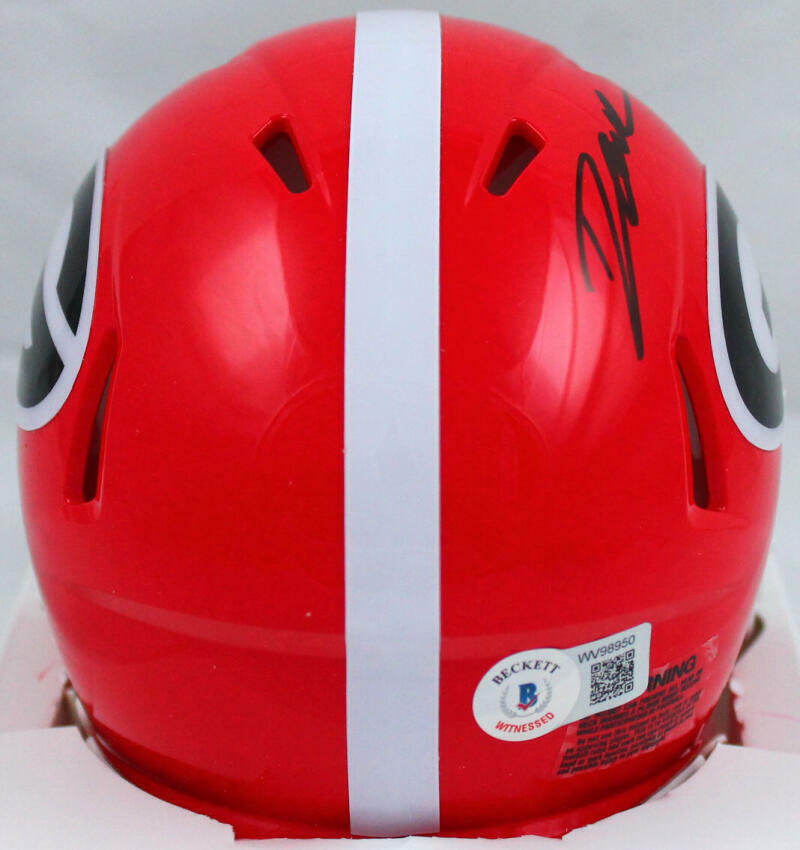D'Andre Swift Autographed Georgia Bulldogs Speed Mini Helmet-Beckett W Hologram