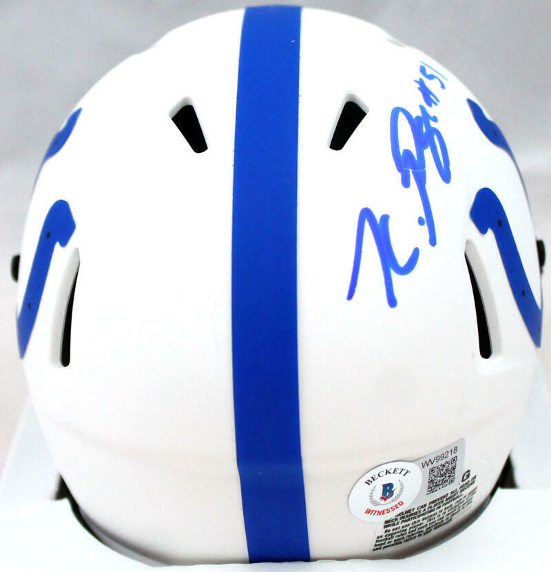 Kwity Paye Autographed Colts Lunar Speed Mini Helmet #-Beckett W Hologram *Blue