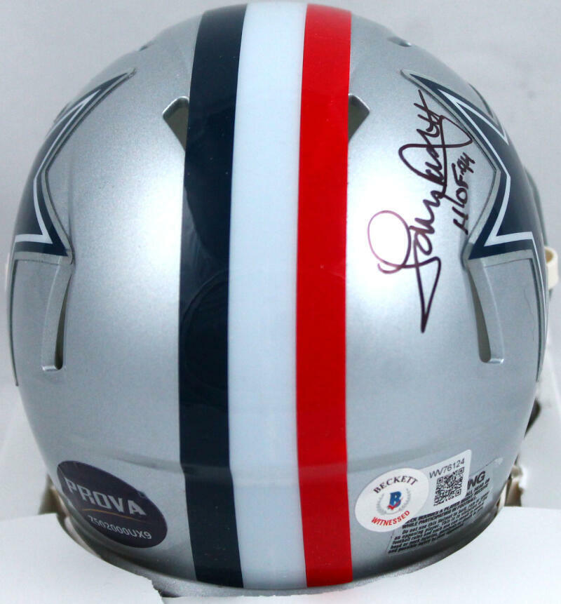 Tony Dorsett Autographed Dallas Cowboys 1976 Speed Mini Helmet w/HOF-BAW Holo