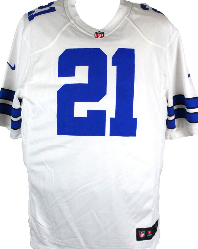 Ezekiel Elliott Autographed Dallas Cowboys White Nike Game Jersey-Beckett W Holo