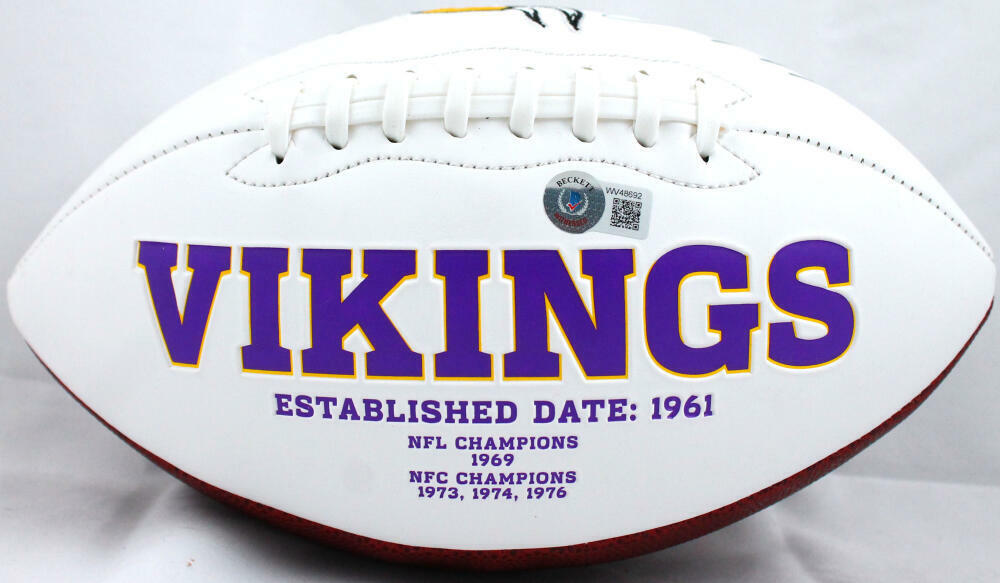 Adrian Peterson Autographed Minnesota Vikings Logo Football w/MVP-Beckett W Holo