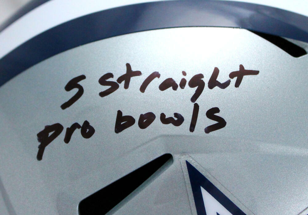 Roy Williams Autographed Dallas Cowboys F/S Speed Helmet w/2 Insc.-BeckettW Holo