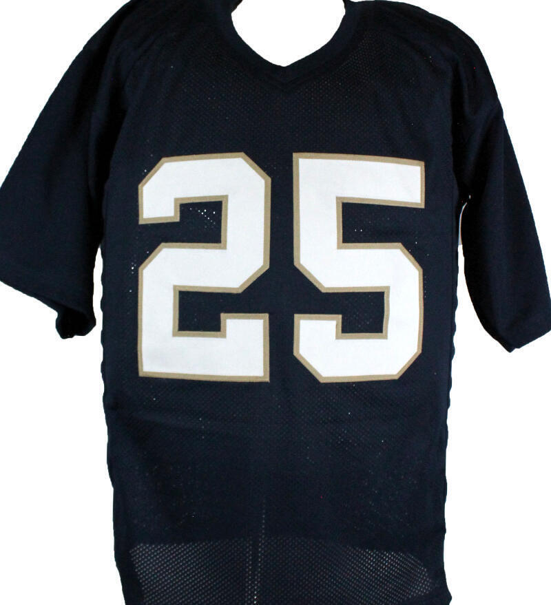 Raghib 'Rocket' Ismail Autographed Blue College Style Jersey-Prova *Black