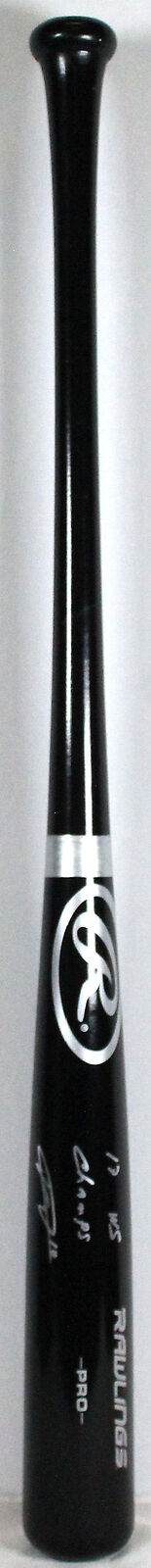 Yuli Gurriel Autographed Black Rawlings Pro Bat w/17 WS Champs-JSA W *Silver