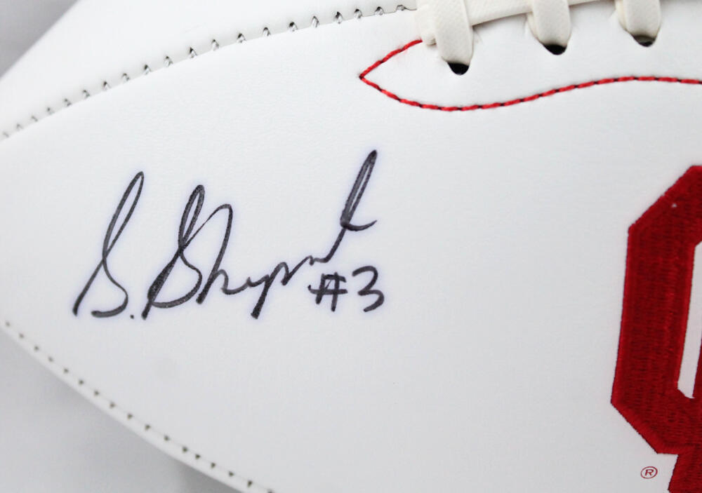 Sterling Shepard Autographed OU Sooners Logo Football- JSA W Auth