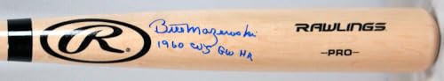 Bill Mazeroski Autographed Blonde Rawlings Pro Baseball Bat w/60 WS GW HR- JSA W