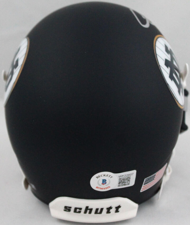 Chase Claypool Autographed Notre Dame Blue Alt Mini Helmet-Beckett W Hologram