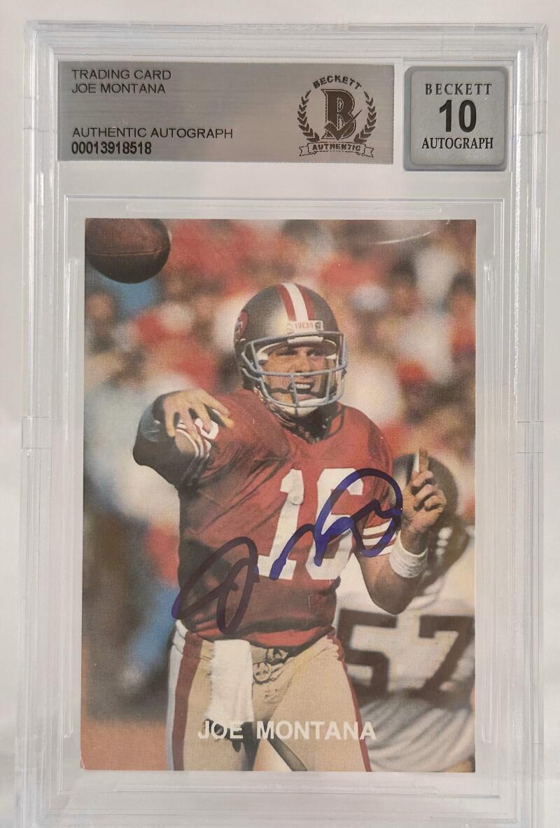 1990 Trading Card #15 Joe Montana Auto San Francisco 49ers BGS Autograph 10