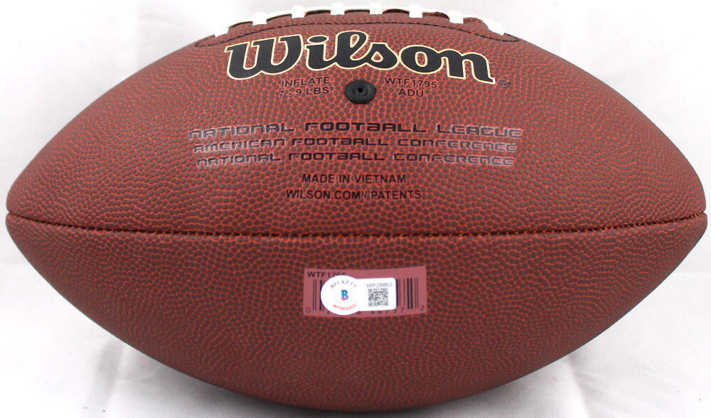 Warren Sapp Autographed Wilson NFL Super Grip Football w/HOF-Beckett W Hologram