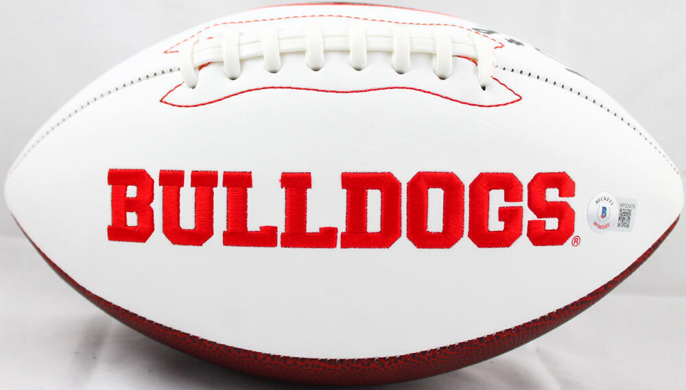 AJ Green Autographed Georgia Bulldogs Logo Football-Beckett W Hologram *Black