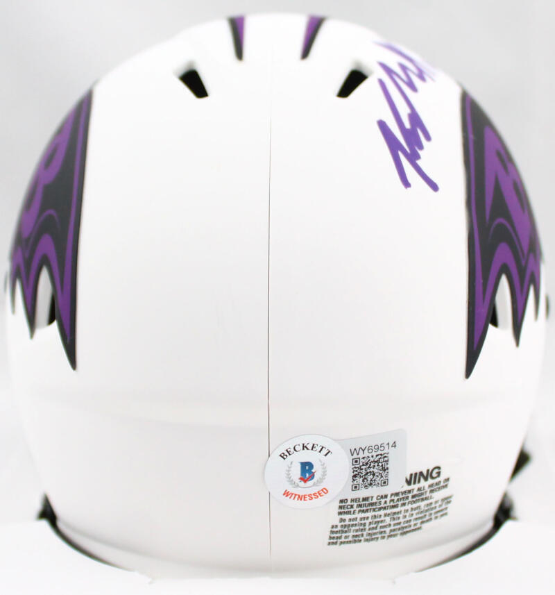 Kyle Hamilton Signed Baltimore Ravens Lunar Speed Mini Helmet-Beckett W Hologram