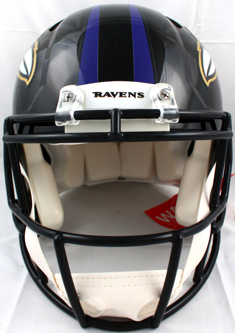 Ed Reed Autographed Baltimore Ravens F/S Speed Authentic Helmet-Beckett W Holo