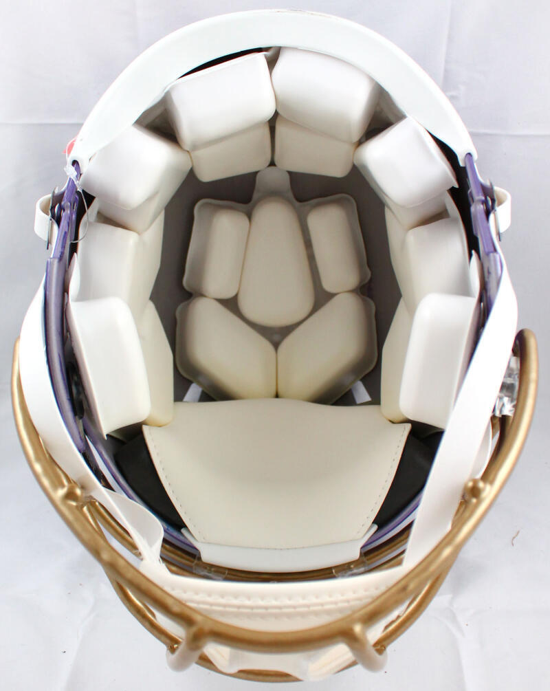 Ray Lewis Ed Reed Signed Ravens F/S Flash Speed Authentic Helmet-Beckett W Holo