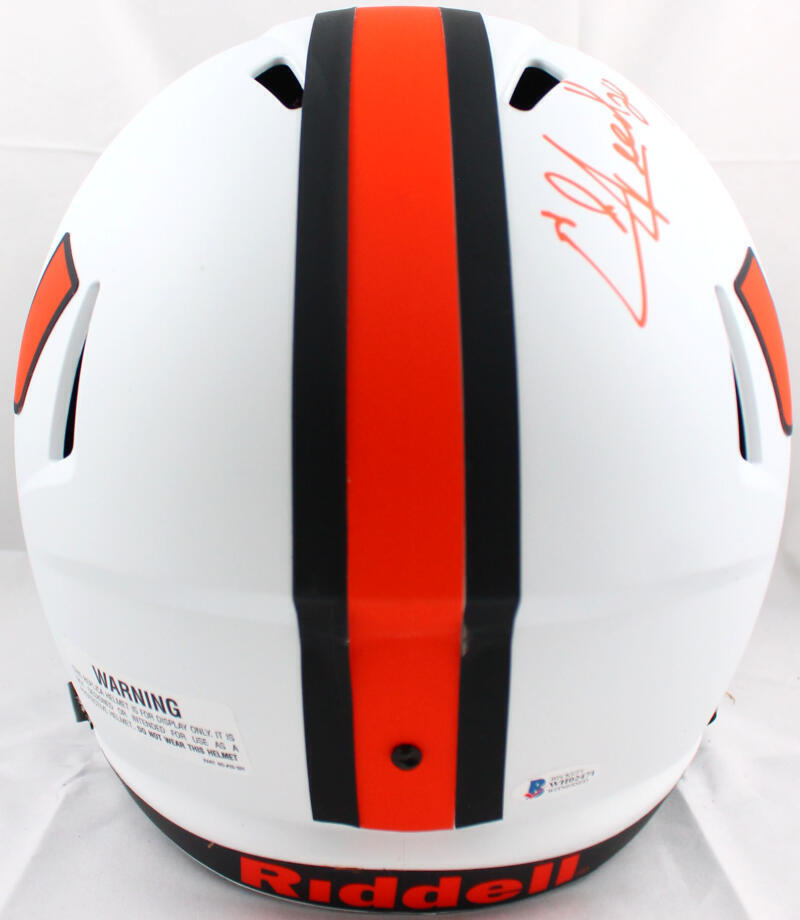 Ray Lewis Ed Reed Autographed Miami Hurricanes F/S Lunar Speed Helmet-Beckett W