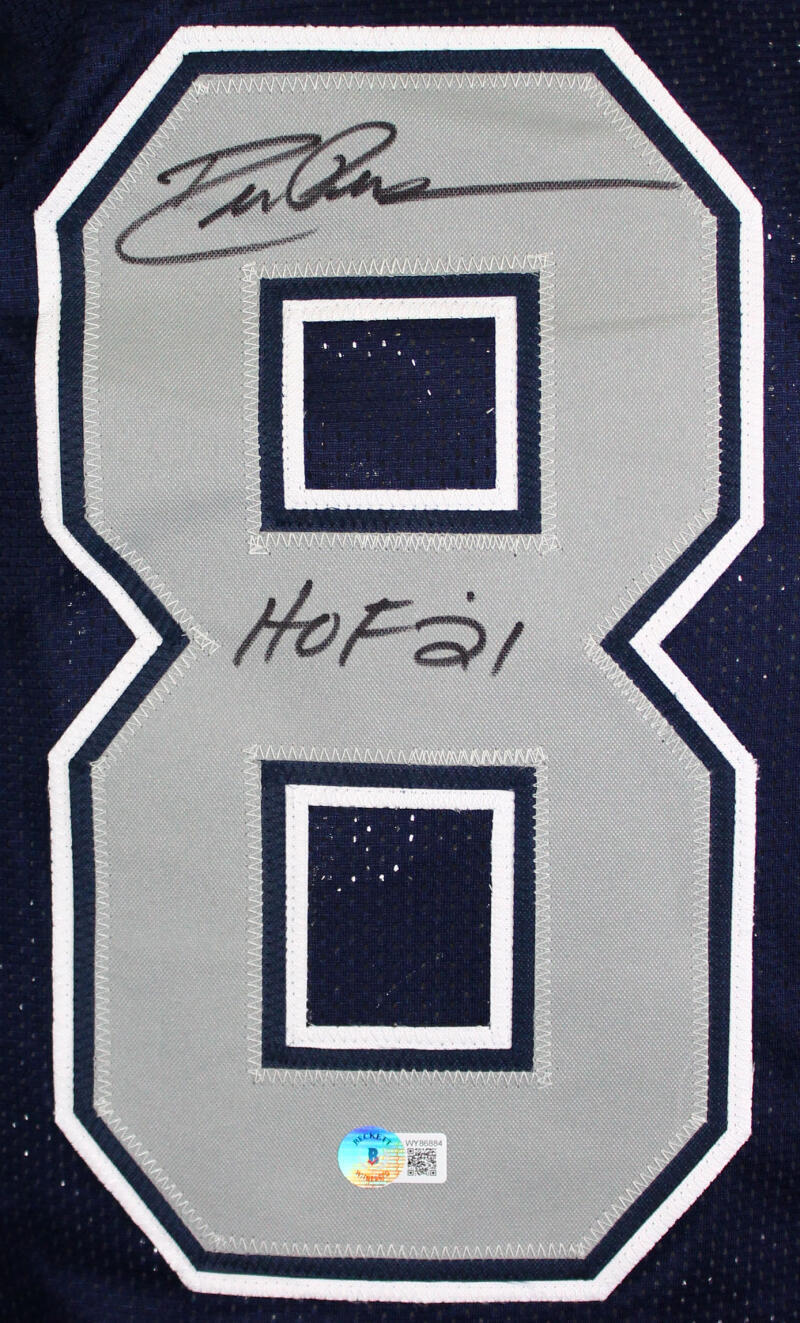 Drew Pearson Autographed Blue Pro Style STAT Jersey w/HOF-Beckett W Hologram