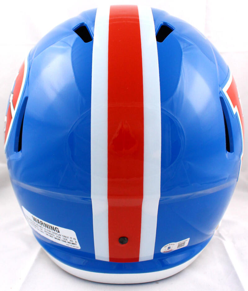 John Elway Autographed Denver Broncos F/S 75-96 TB Speed Helmet-Beckett W Holo