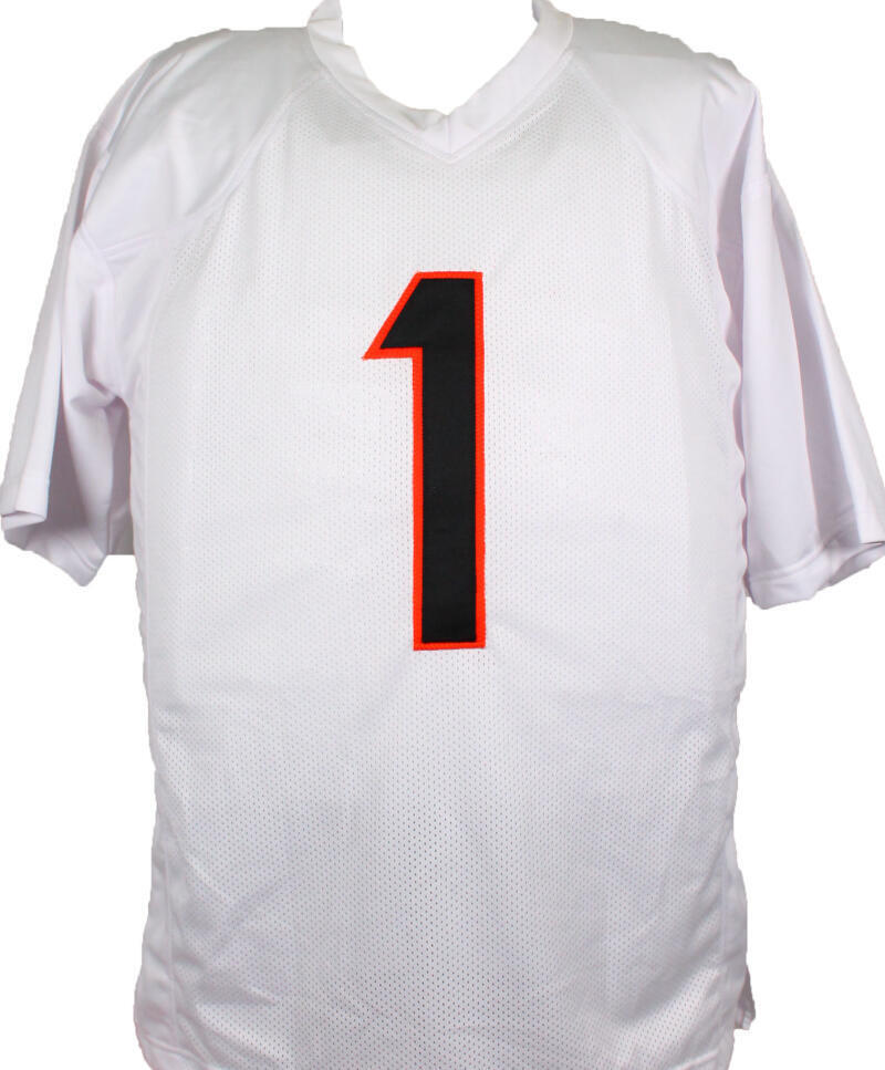 Ja'Marr Chase Autographed White Pro Style Jersey-Beckett W Hologram *Silver