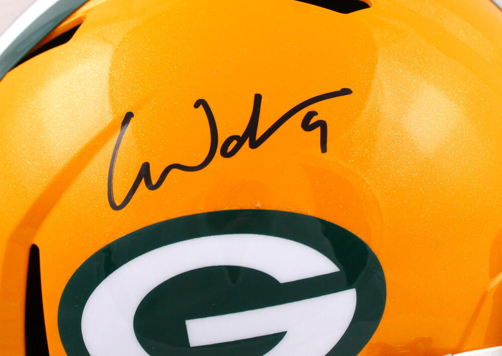 Christian Watson Autographed Green Bay Packers F/S Speed Helmet-Beckett W Holo