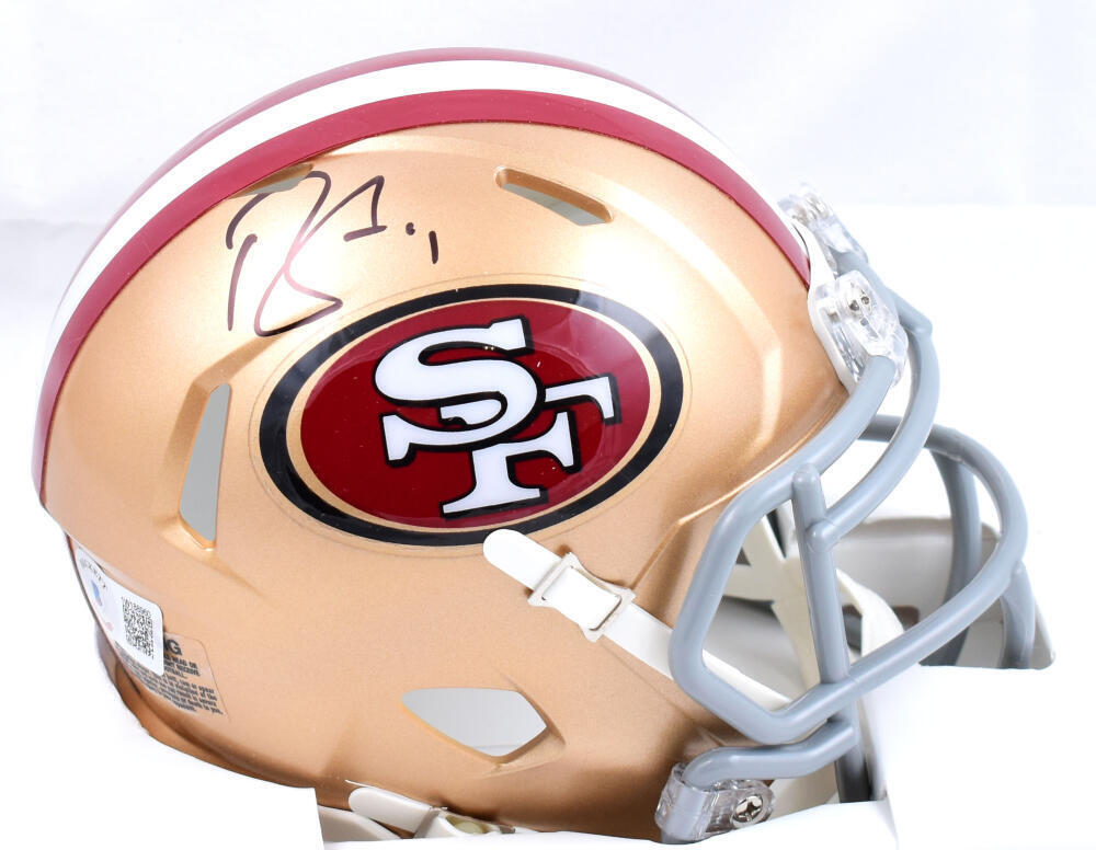 Brandon Aiyuk Autographed San Francisco 49ers Speed Mini Helmet- Beckett W Holo