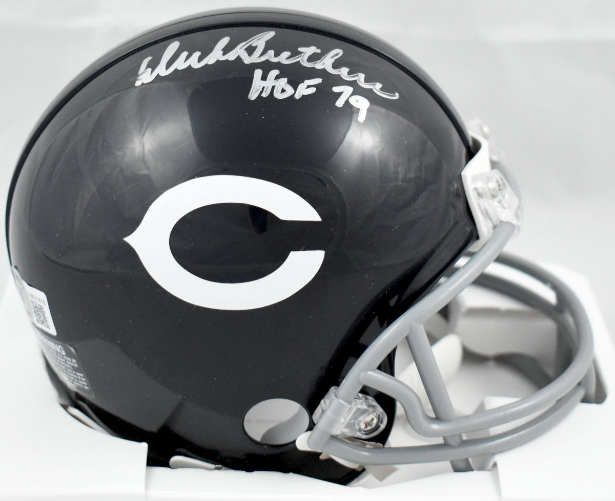 Dick Butkus Signed Chicago Bears 62-73 Speed Mini Helmet w/ HOF - Beckett W Holo
