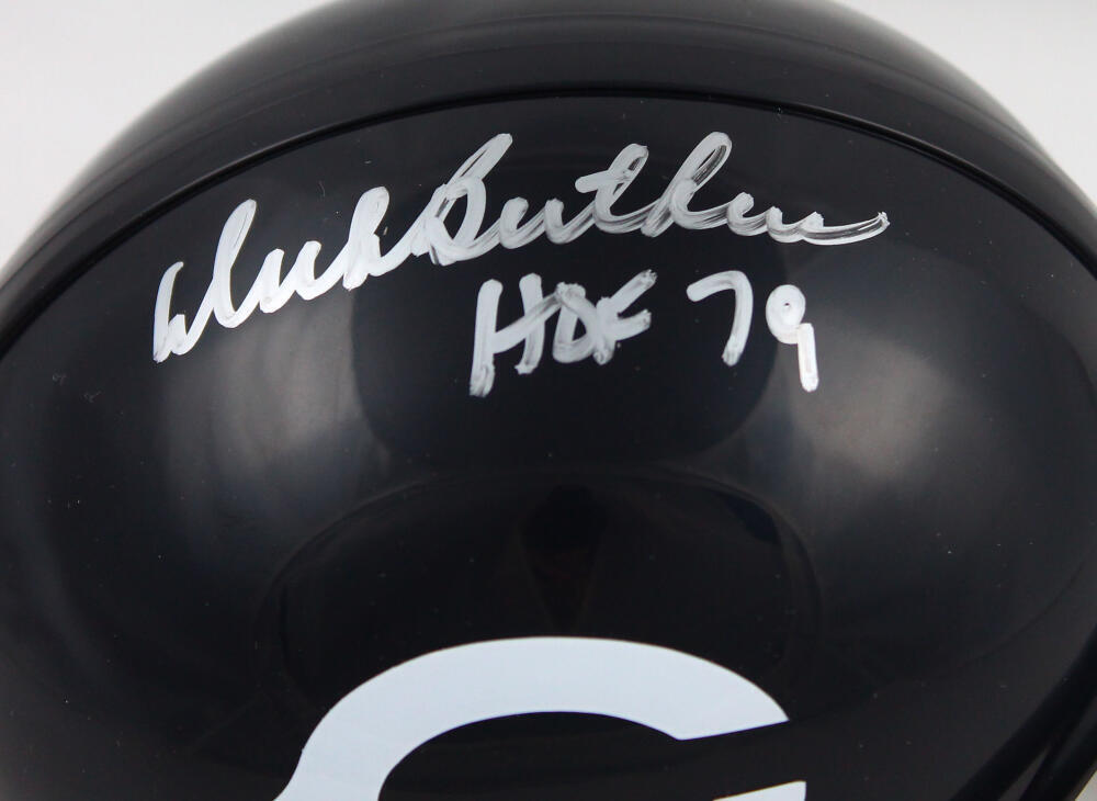 Dick Butkus Signed Chicago Bears 62-73 Speed Mini Helmet w/ HOF - Beckett W Holo