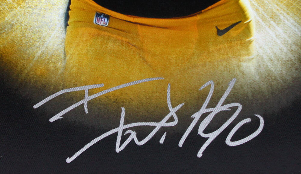 T.J. Watt Autographed Steelers Framed 16x20 Stretched Canvas-Beckett W Hologram