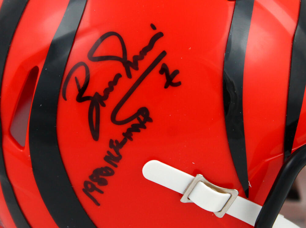 Boomer Esiason Signed Cincinnati Bengals Speed Mini Helmet w/MVP-Beckett W Holo