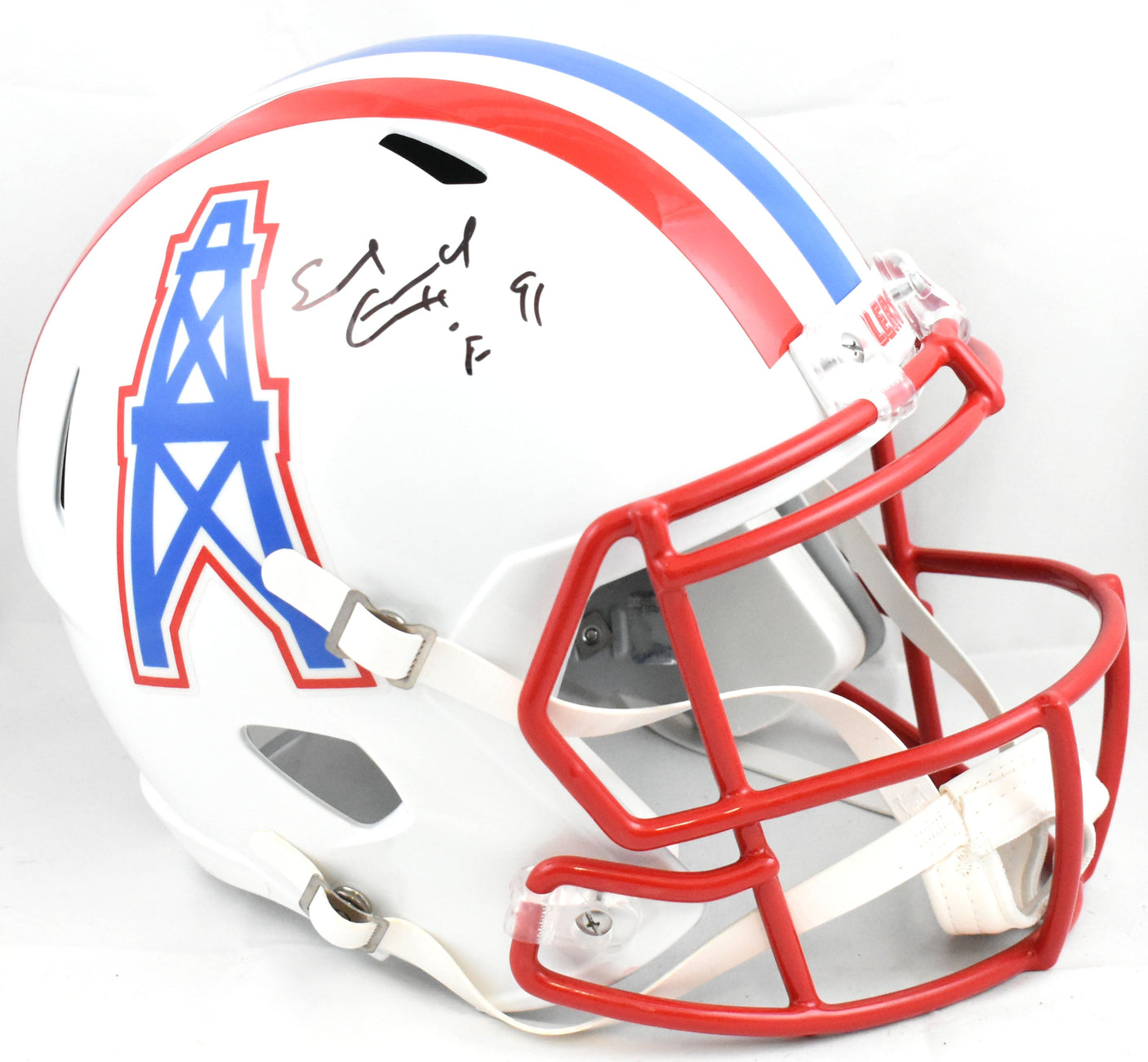 Earl Campbell Signed Houston Oilers F/S 81-96 Speed Helmet w/HOF- Beckett W Holo