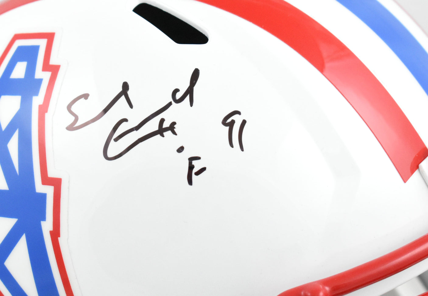 Earl Campbell Signed Houston Oilers F/S 81-96 Speed Helmet w/HOF- Beckett W Holo