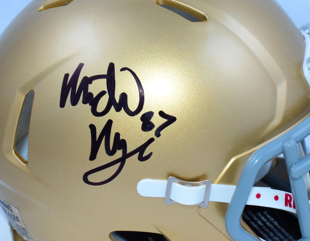 Michael Mayer Autographed Notre Dame Speed Mini Helmet *-Beckett W Hologram