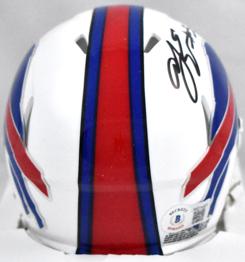 AJ Epenesa Signed Buffalo Bills Speed Mini Helmet w/Bills Mafia-Beckett W Holo